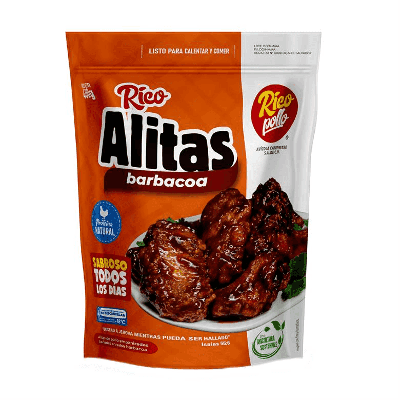 Alitas barbacoa congeladas Rico Pollo