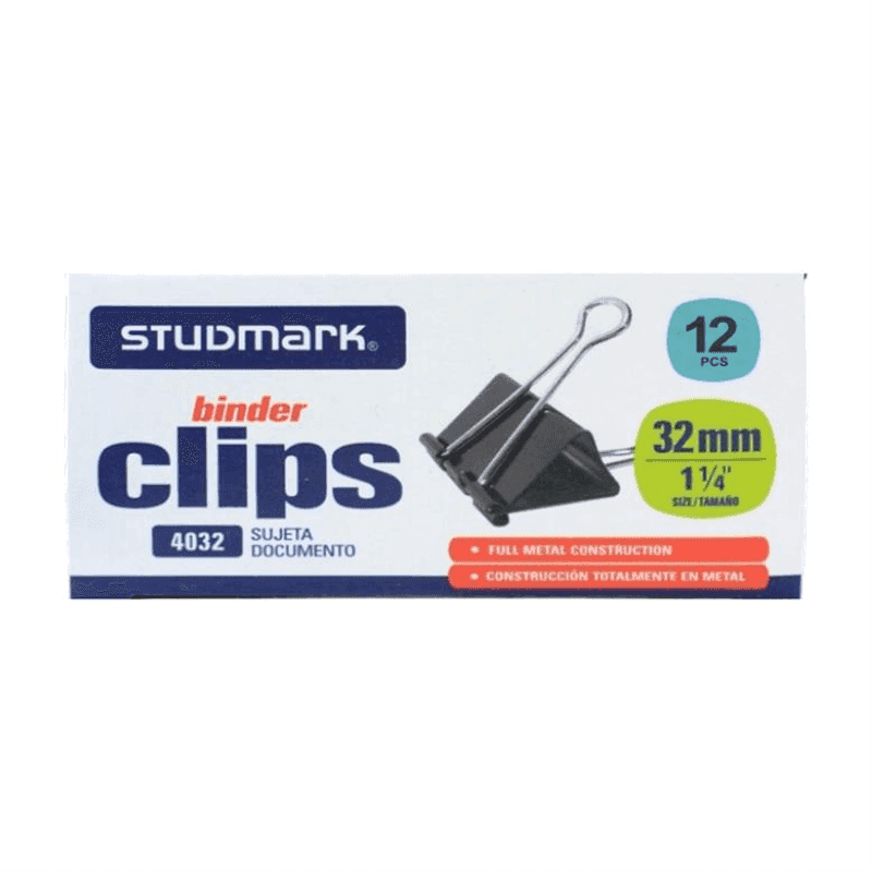 Binder clips medianos 32mm Studmark