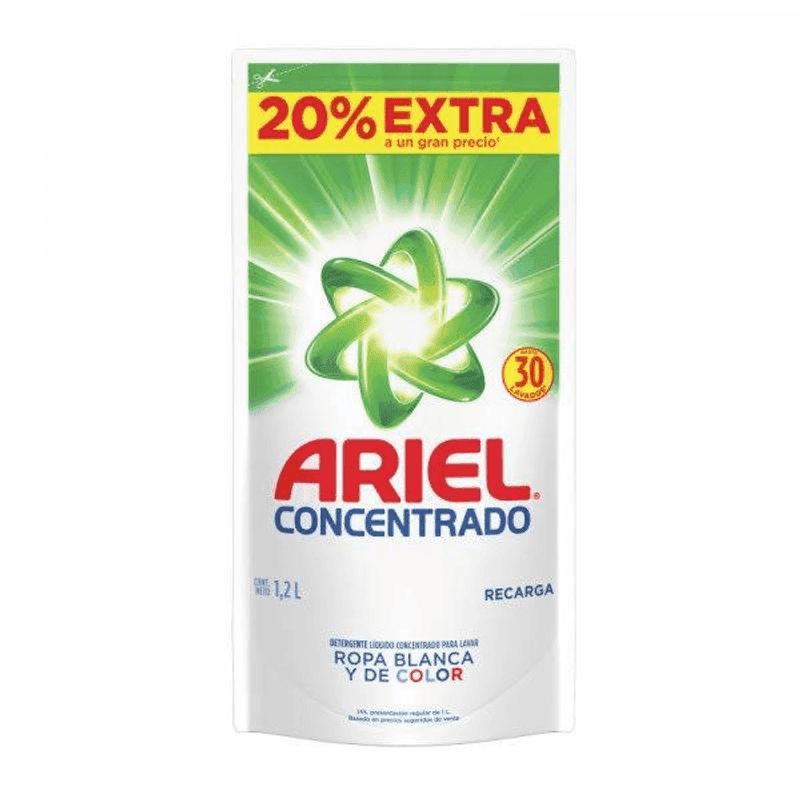 Detergente líquido concentrado Ariel