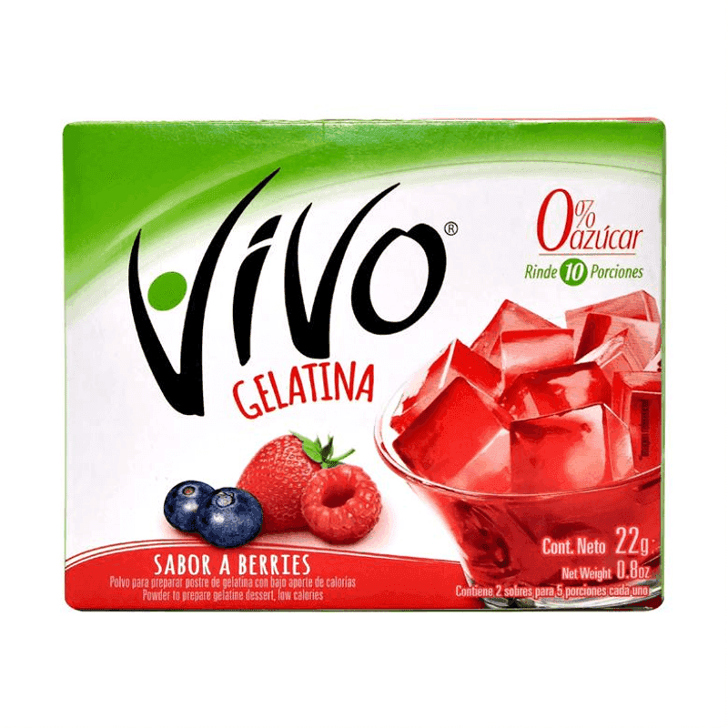 Gelatina de berries sin azúcar Vivo