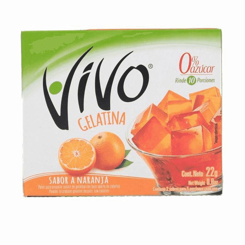 Gelatina de naranja sin azúcar Vivo
