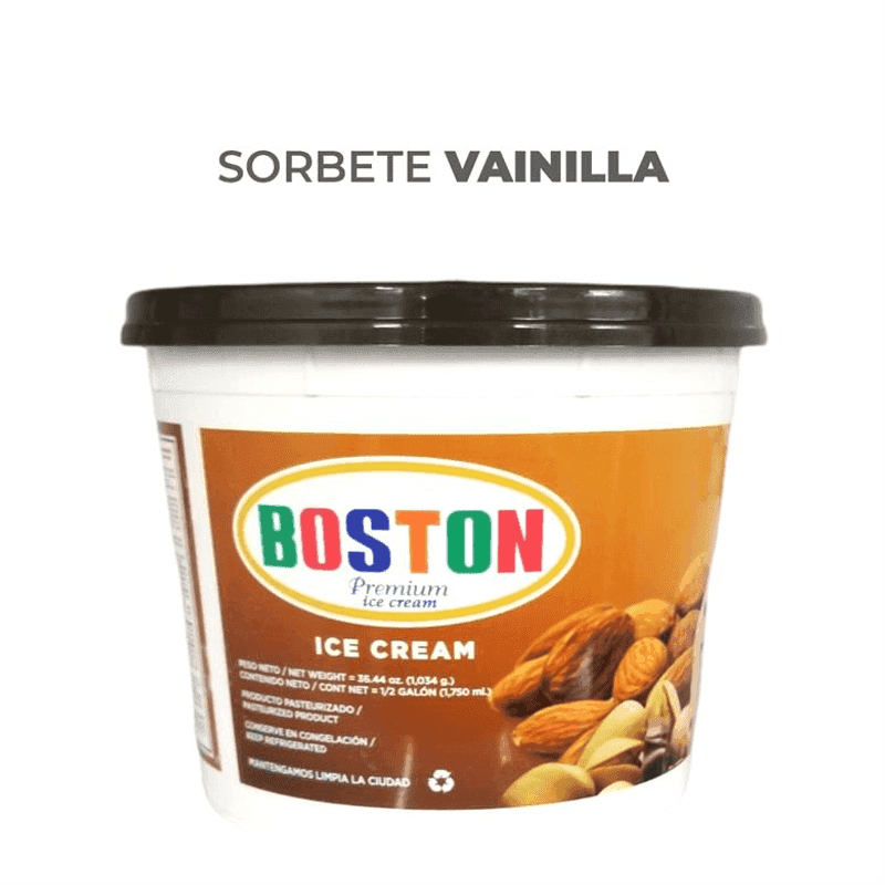 Helado de vainilla Boston