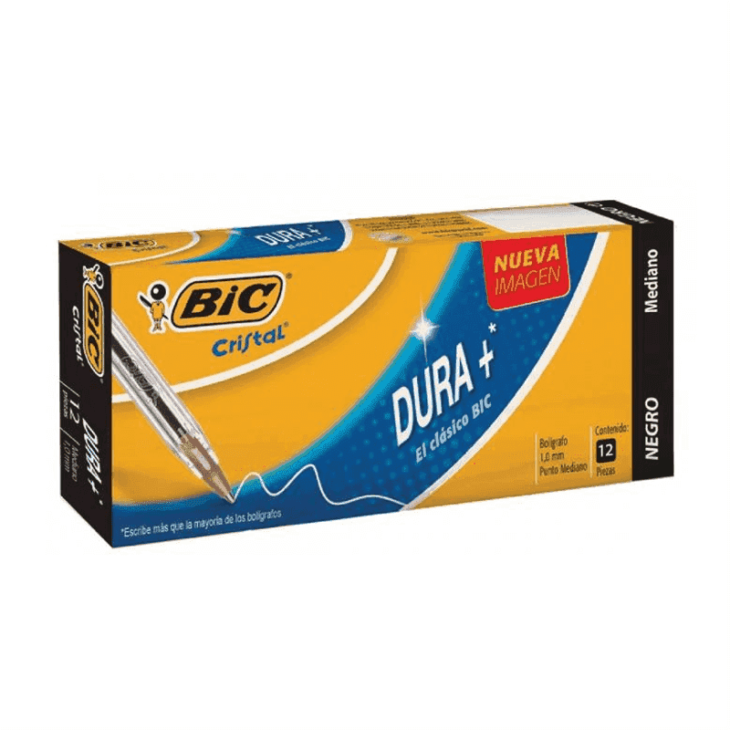 Lapicero negro dura+ Bic