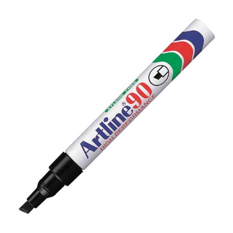 Marcador negro permanente Artline 90