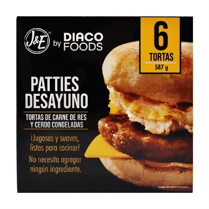 Patties de desayuno res y cerdo J&E