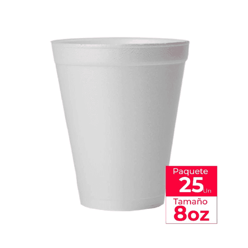 Vasos desechables foam 8oz Reyma