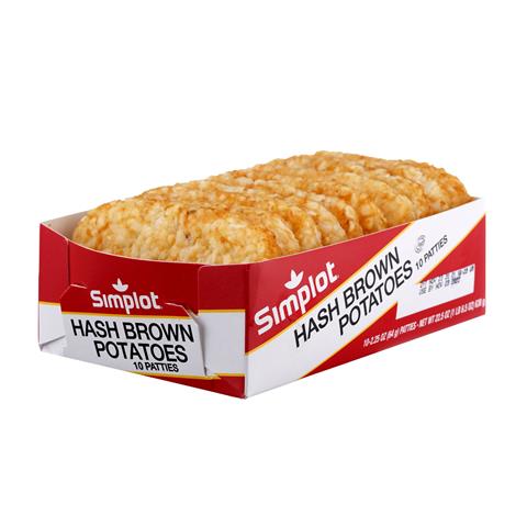 Simplot Hash Brown Packaging Kip - Papas hash brown congeladas Simplot