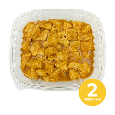 Pollo en salsa curry - sirve 2